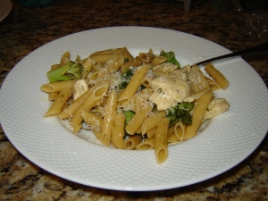 Healthy, easy and fast recipe for chicken, ziti, and broccoli from Paggi Pazzo!